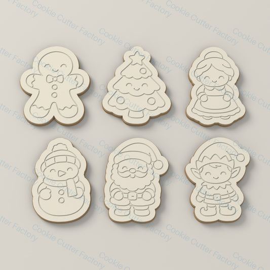 Christmas Characters Cookie Cutter and Embosser Stamp Set - 6 Designs | CCF_APPROVED_MEDIA_V1:2:92672649fdc4392adb16c667927b78aba784e40e8f28dc0e3d1554be17bffae4