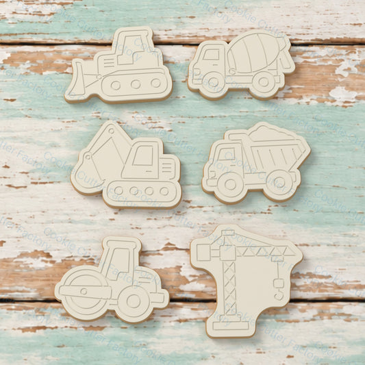 Busy Builders Construction Cookie Cutter and Embosser Stamp Set - 6 Designs | CCF_APPROVED_MEDIA_V1:2:049ad294a5217575d308a8d4389340ef2a72edd0828b80fbeb6b0c6b87904eda