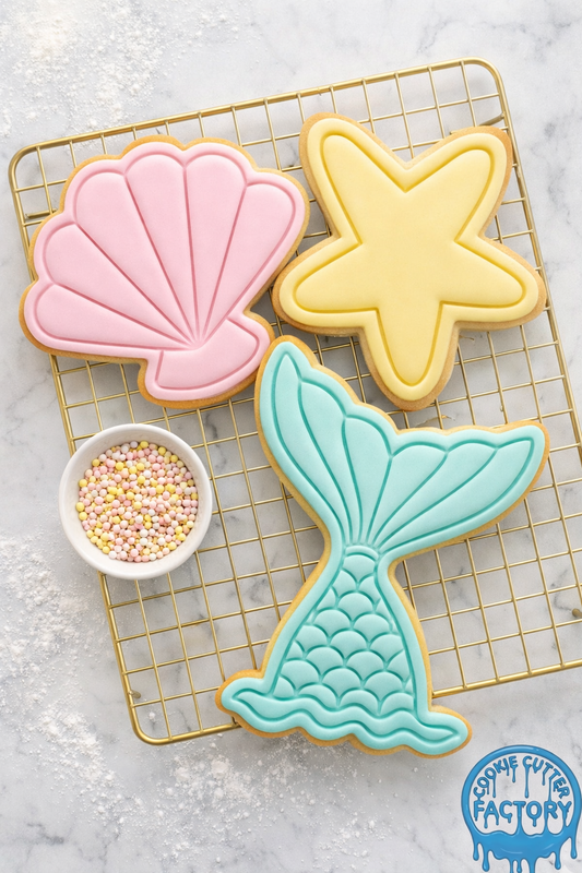 Mermaid Under the Sea Cookie Cutter and Embosser Set (Set of 3)