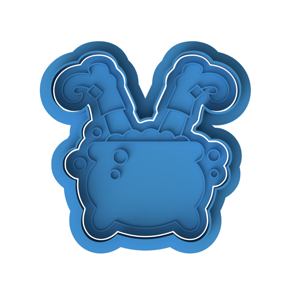 Witch Cauldron with Bubbling Potion Cookie Cutter with Embosser β Halloween
