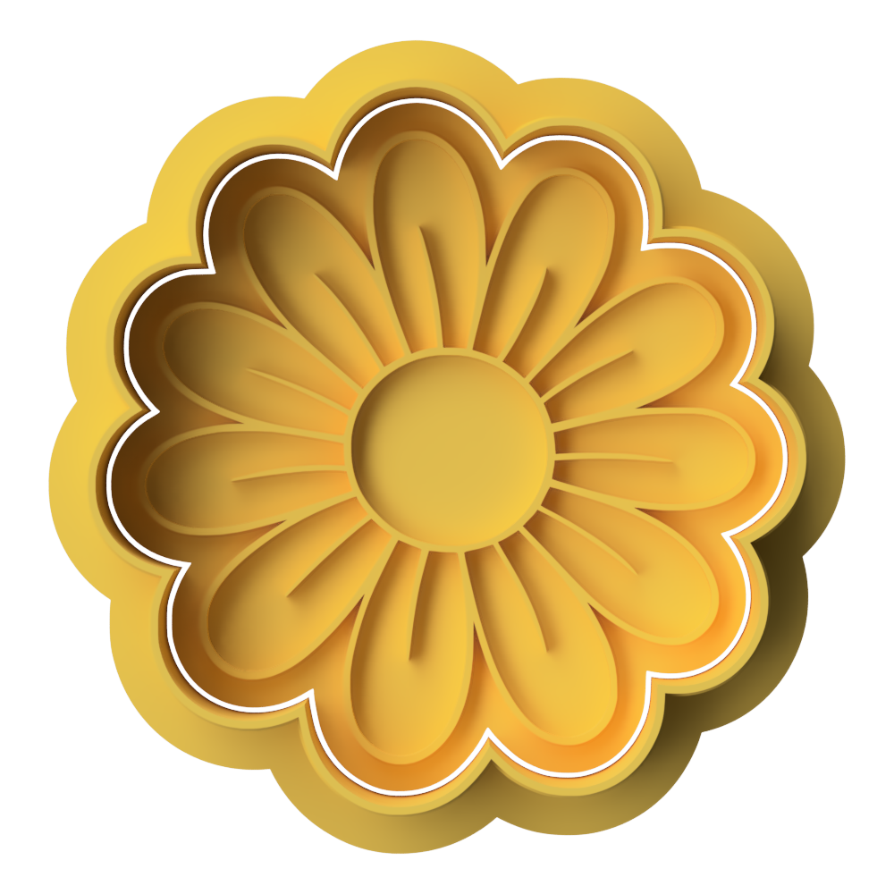 Daisy V2 Cookie Cutter & Embosser Stamp flowers