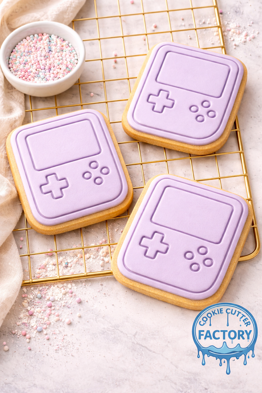 Retro Handheld Console Cookie Cutter and Embosser Stamp | Gaming, Video Games, 90s