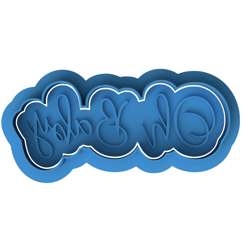 Oh Baby Cookie Cutter with Embosser โ Baby Shower Cookie Stamp