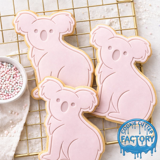 Cute Koala Cookie Cutter and Embosser Stamp | Australian Wildlife, Animal Party