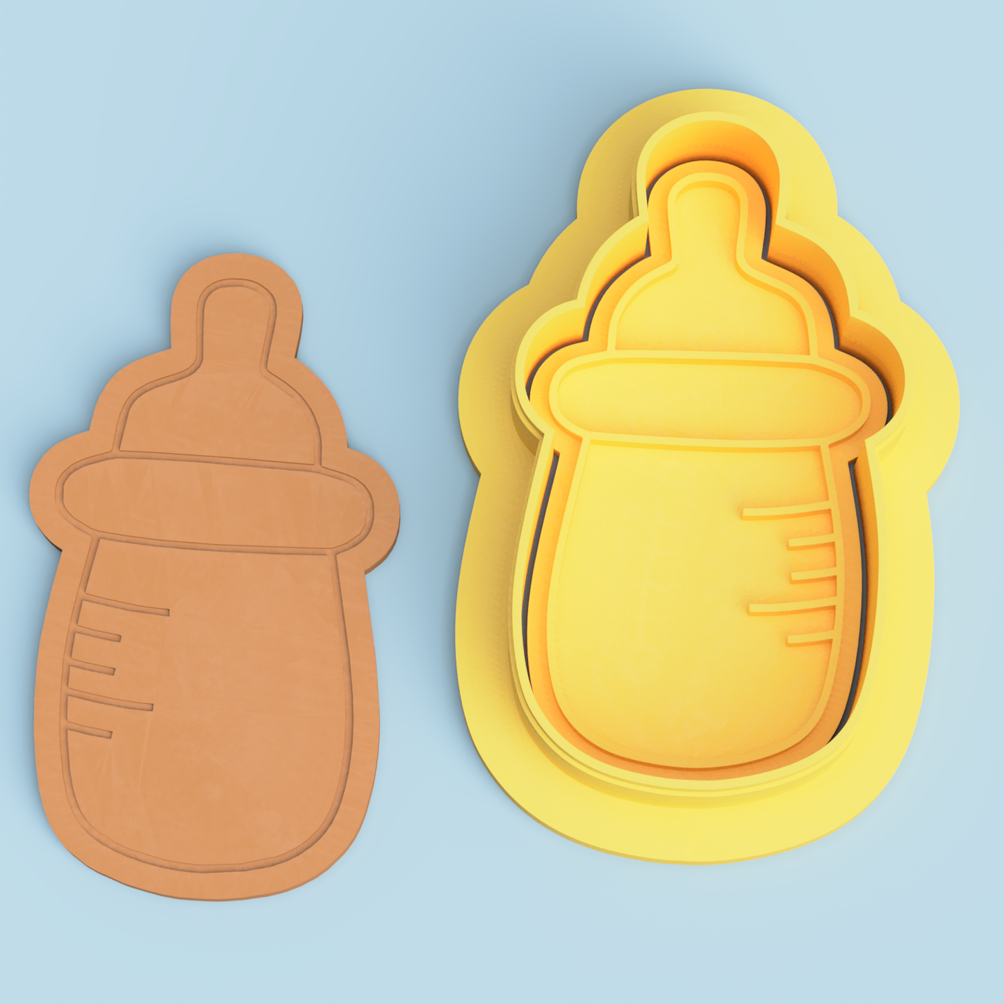 Baby Bottle Cookie Cutter & Stamp V1