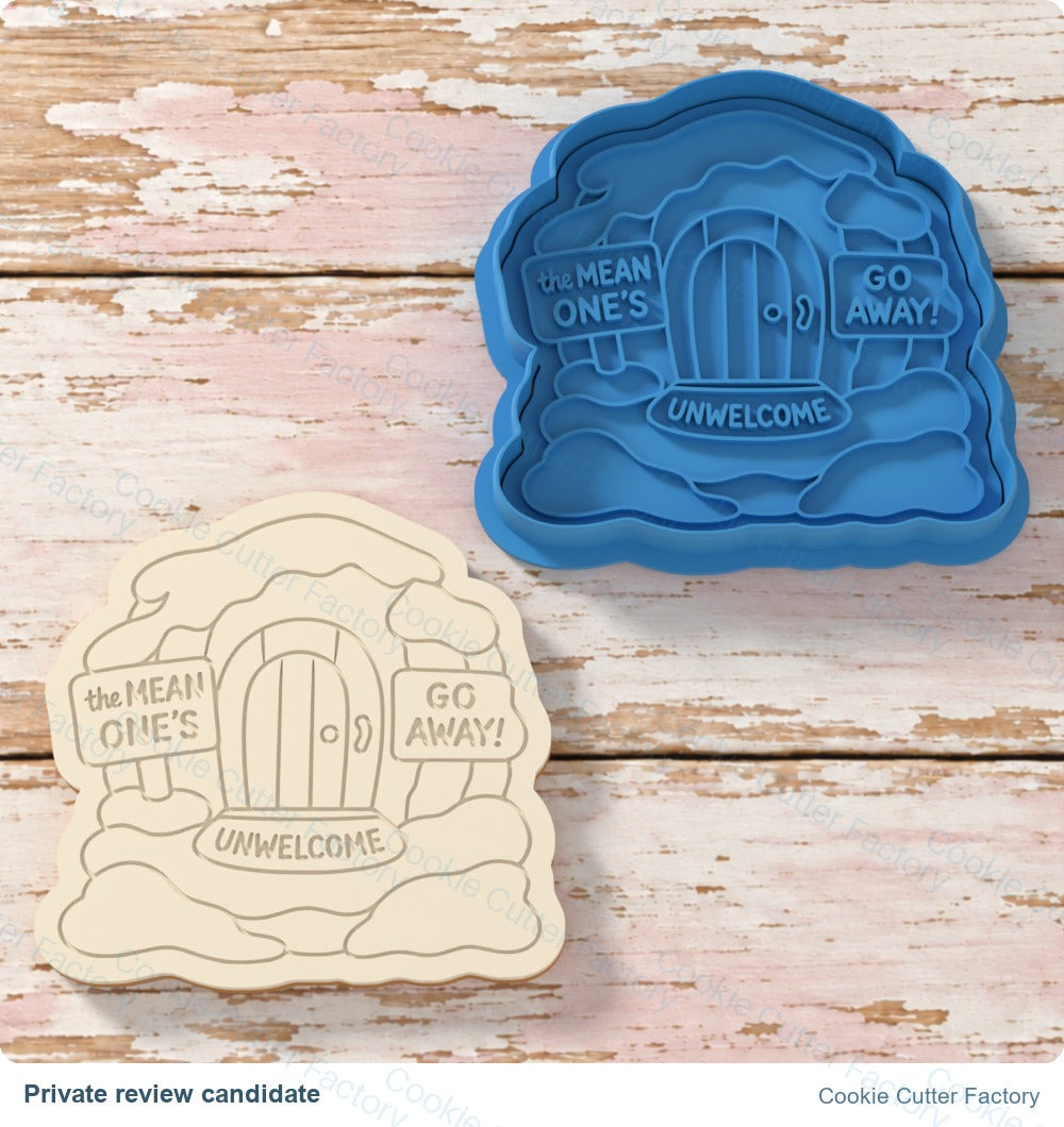 The Mean One’s Cave Door Christmas Cookie Cutter & Embosser — All Sizes STL Download | CCF_APPROVED_MEDIA_V1:3:4ae6c4810a4942d29d55c374373a75c3a95e7d876964b0c759411c5b6bf48181