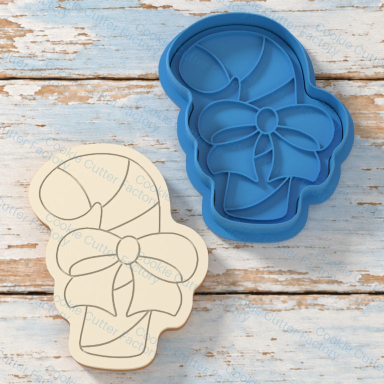 Candy Cane Bow Cookie Cutter & Embosser – Christmas Holiday Design — All Sizes STL Download | CCF_APPROVED_MEDIA_V1:3:ad2142604c4d218b6b61711ff816c581b244b55c4a318fc7aaffa4089700d6cc