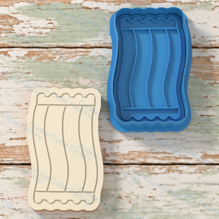 Beach Towel Cookie Cutter and Embosser Stamp Set Beach Pool Summer — All Sizes STL Download | CCF_APPROVED_MEDIA_V1:3:a5321ec2cac835b71d672ed2723617bfd4047f6cb6f952f6920299e29c40a542