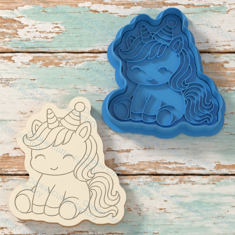 Sitting Party Unicorn Cookie Cutter and Embosser Stamp - All Sizes STL Download | CCF_APPROVED_MEDIA_V1:3:86db93a22543c1ad9c76b482fb2c50aac94b11225e361ac5729772725c83f202