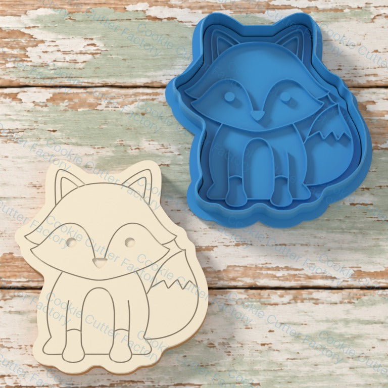 Seated Fox with Bushy Tail Cookie Cutter and Embosser Stamp - All Sizes STL Download | CCF_APPROVED_MEDIA_V1:3:70ab730b0b4ae9ed4dc2de6b728073db33e1e83221996e7efc7e1297e91a4266