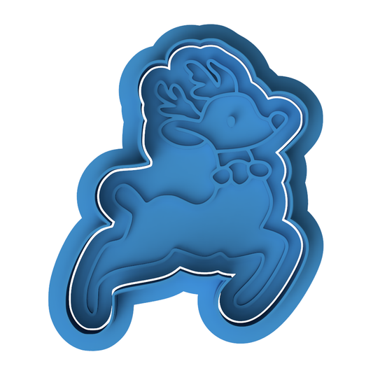 Reindeer Cookie Cutter & Embosser Christmas