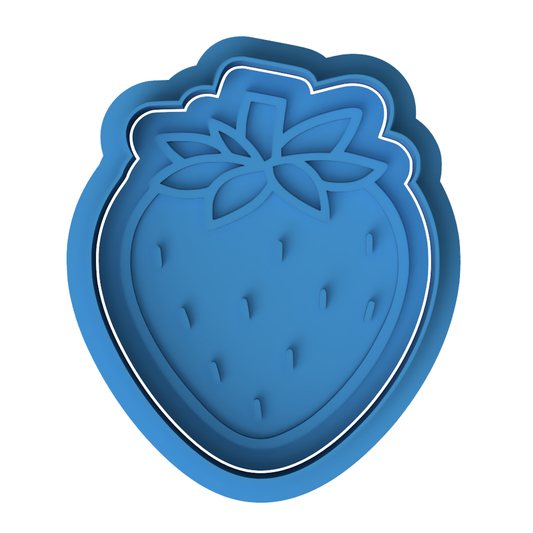 Strawberry Cookie Cutter | Fruit Cookie Stamp for Summer, Picnics, Birthdays & More