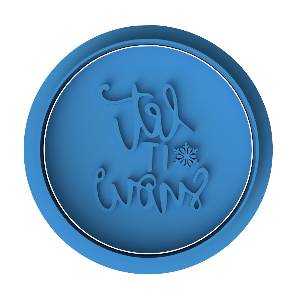 Let It Snow Cookie Cutter & Embosser – Winter Holiday Cookie Stamp