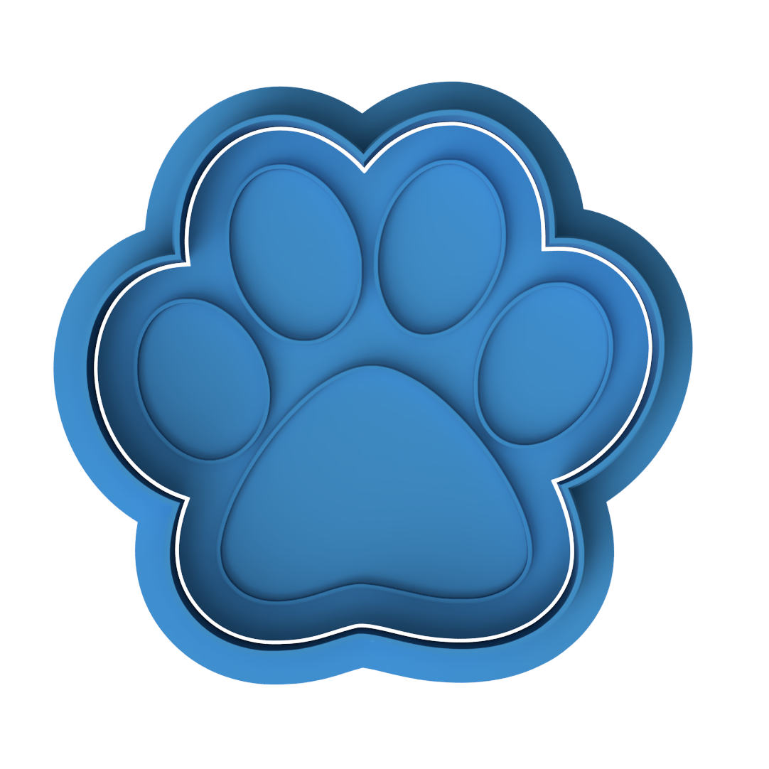 Paw Print Cookie Cutter and Embosser Set – Puppy Dog and Cat Party Baking Tool