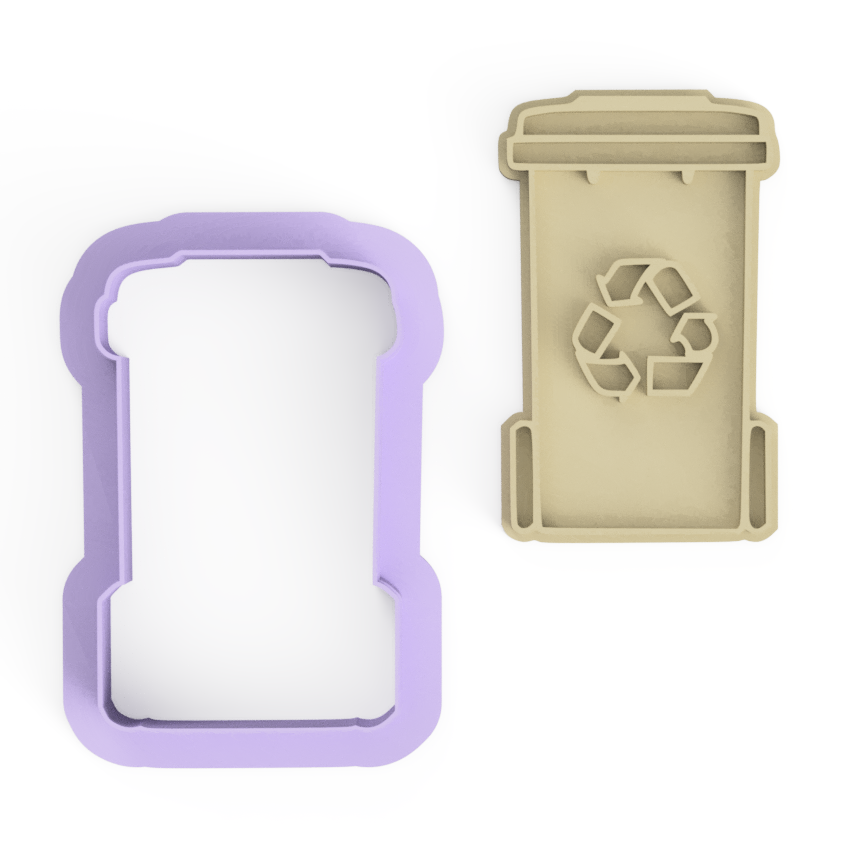 Garbage Truck Cookie Cutter & Embosser Stamps Set Transportation