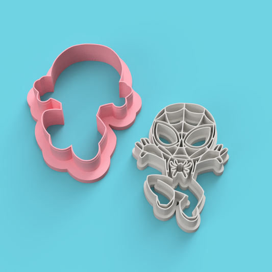 Web Hero Miles Cookie Cutter & Embosser Stamps Set Kids TV Movie Gaming
