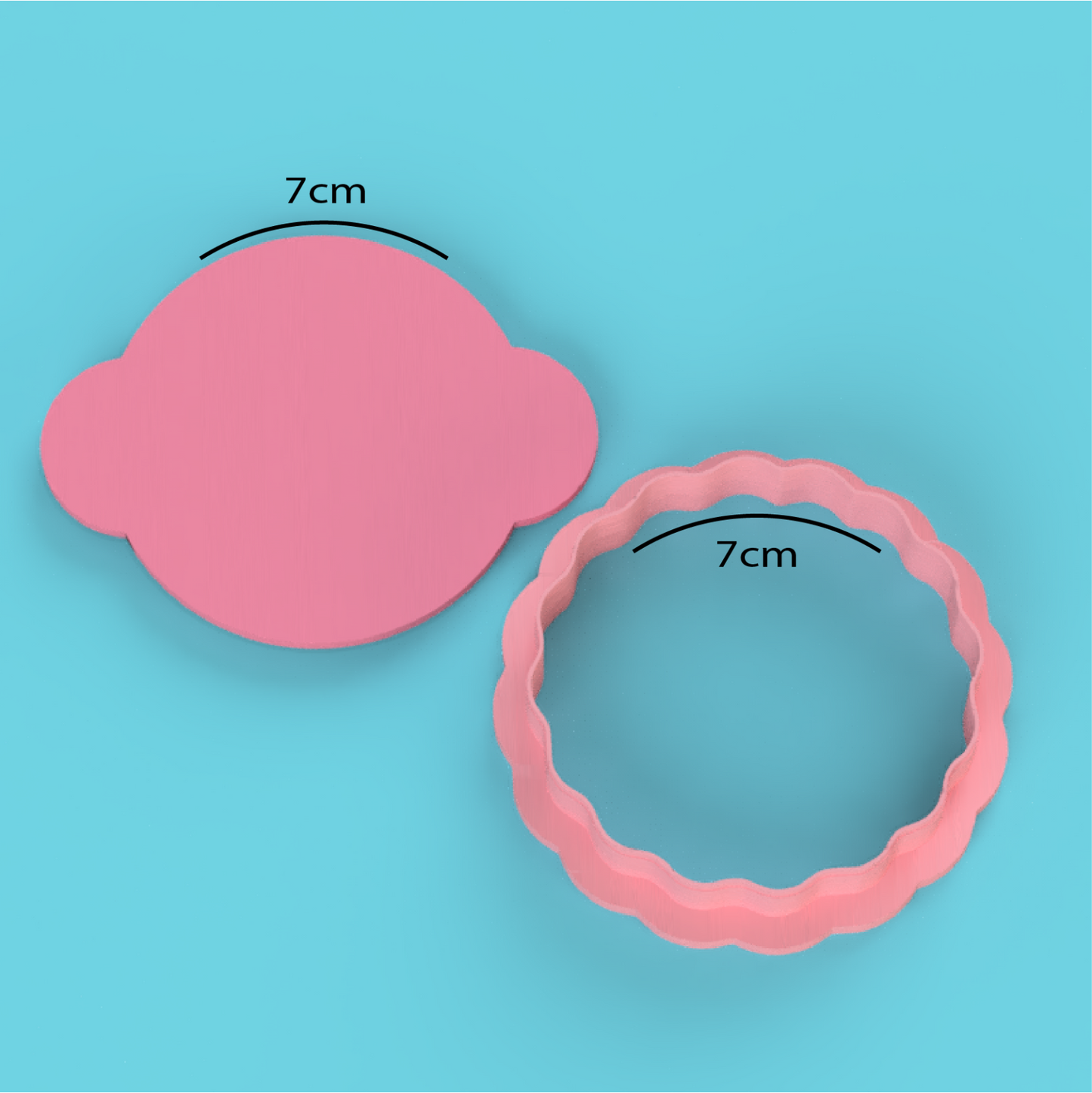 Communion Stamp Cookie Cutter Wavy Circle