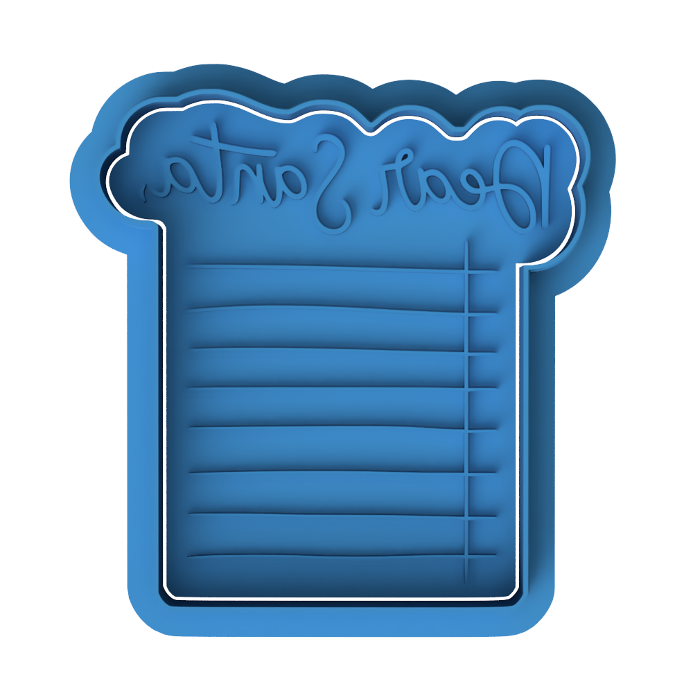 Dear Santa Letter Cookie Cutter and Embosser Stamp Set | Wish List, Christmas, Holiday