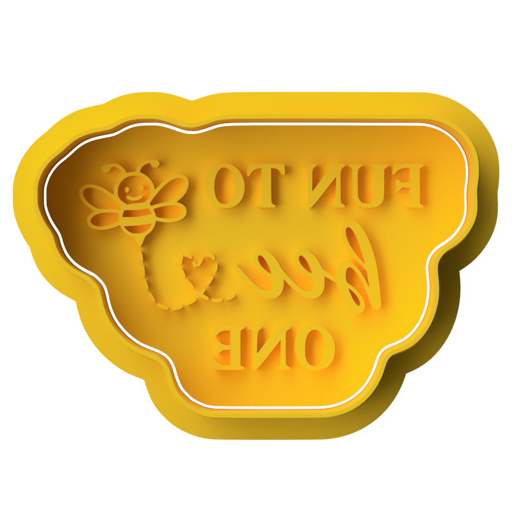 Fun to Bee One Cookie Cutter & Embosser Set – 1st Birthday Bee Theme