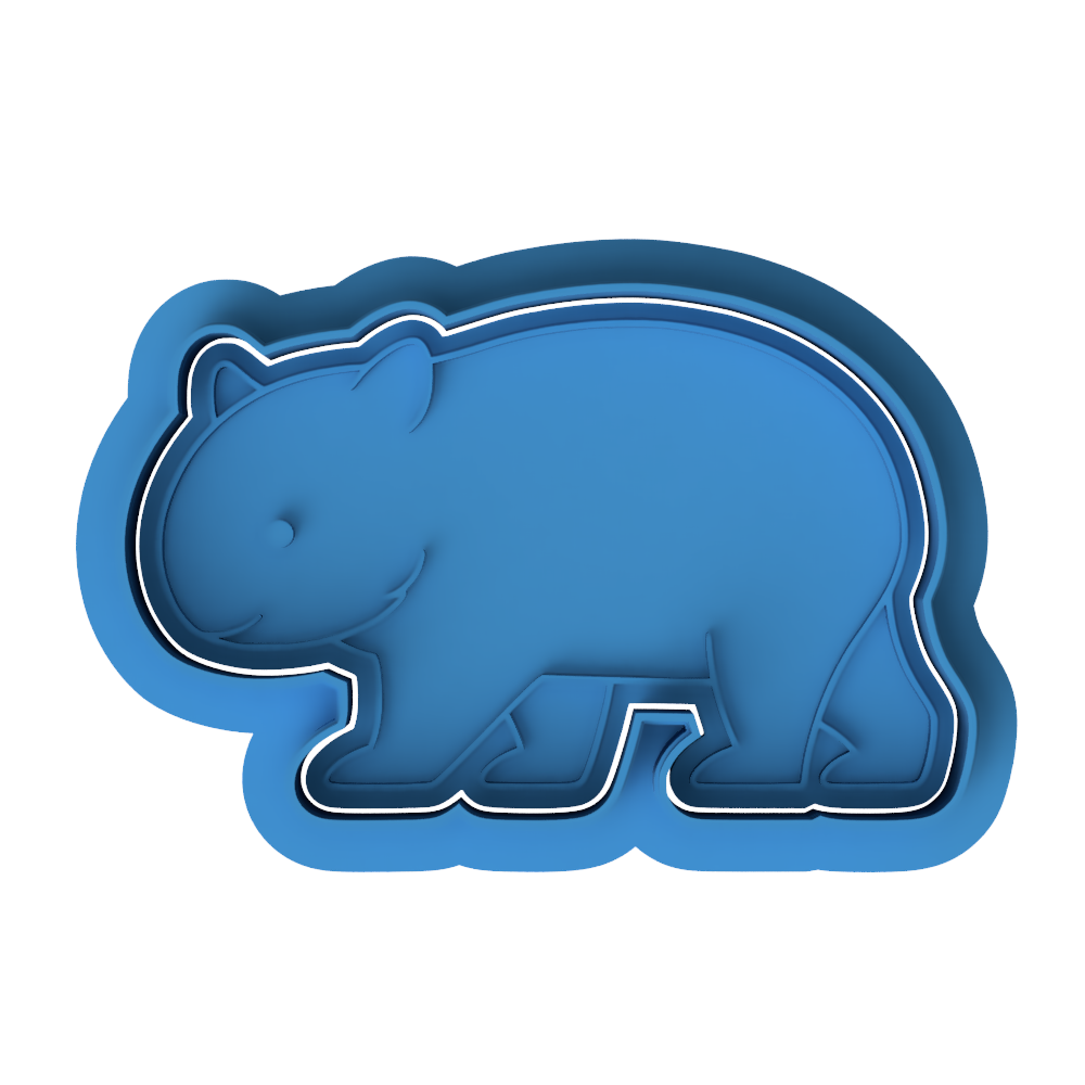 Cute Wombat Cookie Cutter and Embosser Stamp | Australian Wildlife, Animal Party
