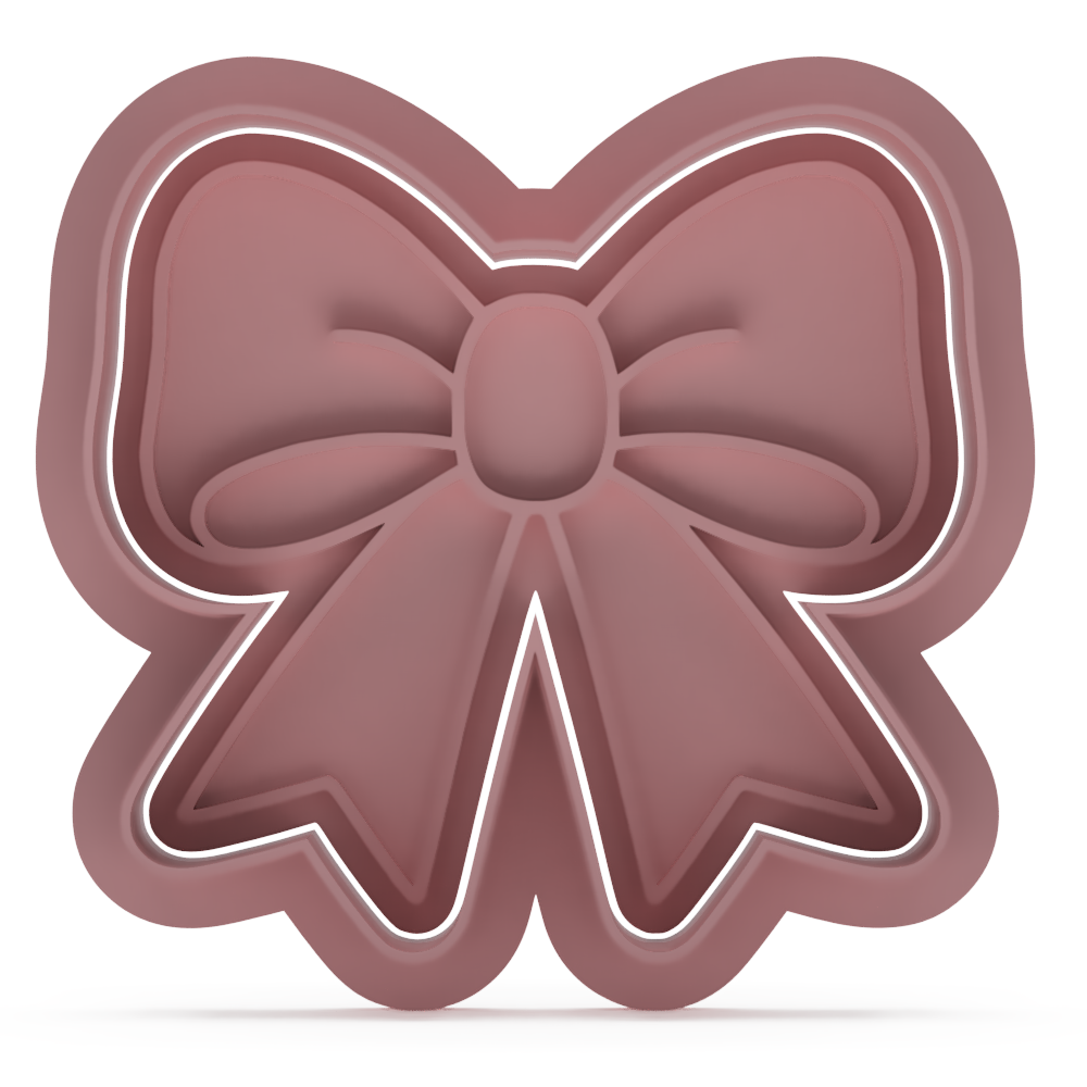 Ribbon Bow Cookie Fondant Embosser Stamp and Cookie Cutter