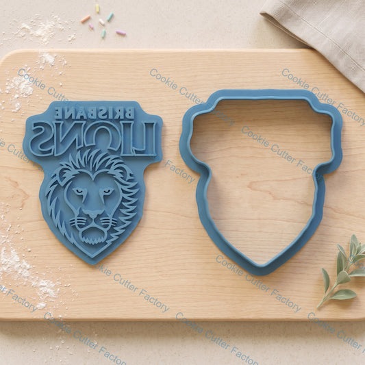 Brisbane Lions Cookie Cutter and Embosser Stamp | Game Day, Footy Fan, Grand Final Party