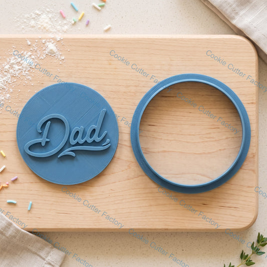 Dad Lettering Cookie Cutter and Embosser Stamp | Father's Day, Dad Birthday, Best Dad Ever
