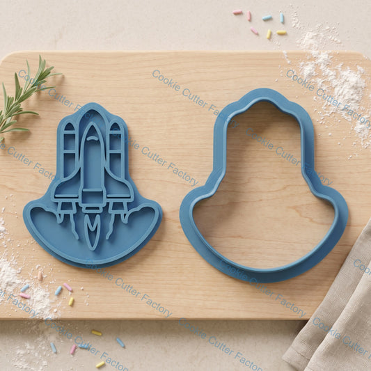 Space Shuttle Cookie Cutter and Embosser Stamp Set