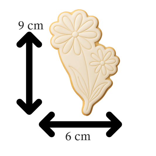 Double Daisy Cookie Cutter and Stamp Embosser | Flower Cookie Cutter