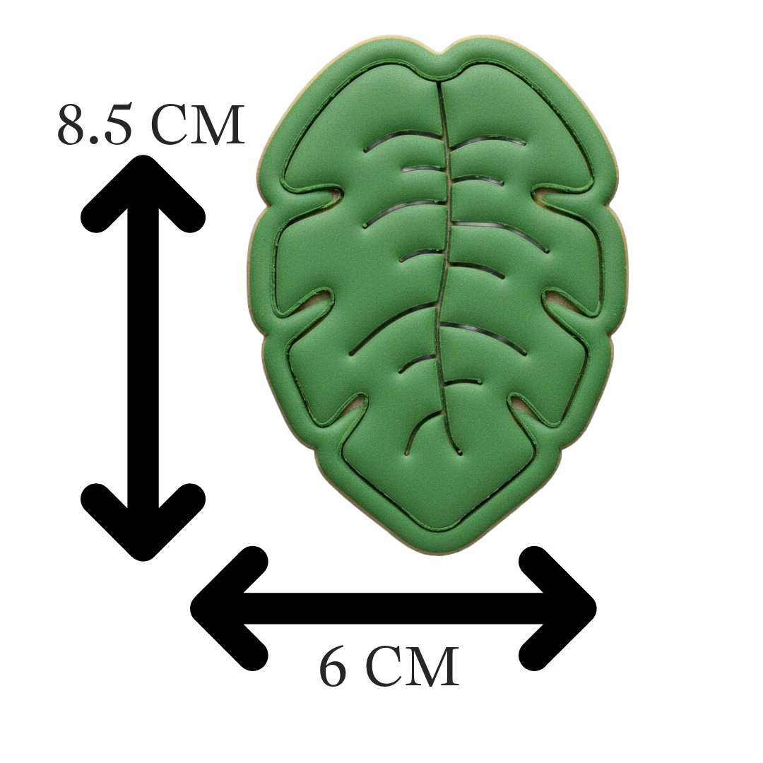 Monstera Leaf Cookie Cutter and Embosser | Tropical Jungle Safari Leaf Baking