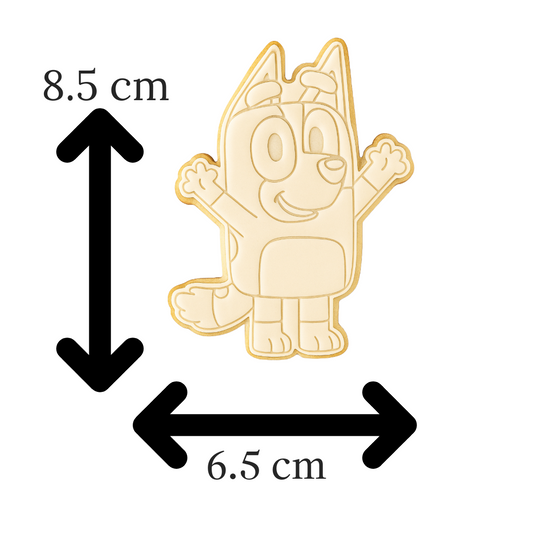 Bingo Cookie Cutter & Embosser – Bluey Character Kids TV Theme Biscuit Stamp