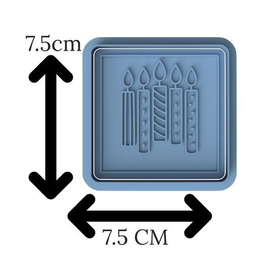 Birthday Candles Cookie Cutter & Embosser Set