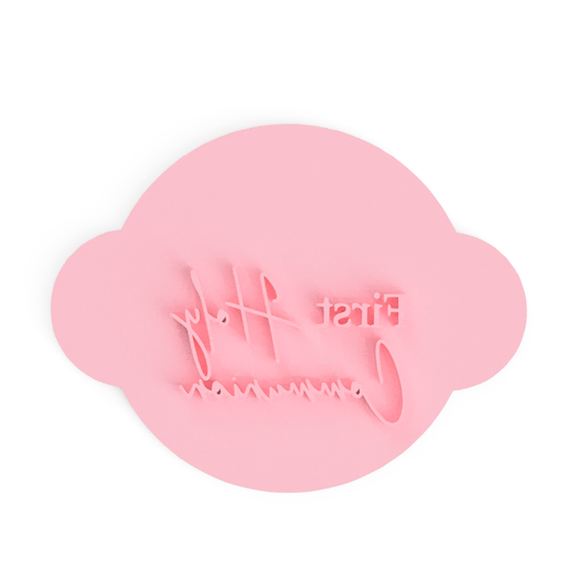 First Holy Communion Stamp Cookie Cutter Wavy Circle