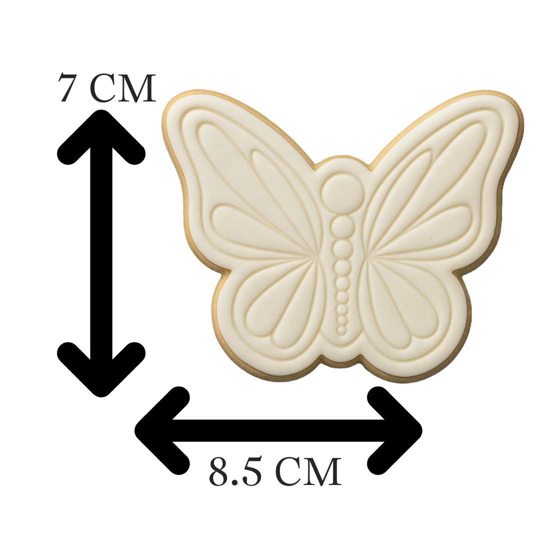 Butterfly Cookie Cutter & Embosser – Elegant Garden Cookie Design
