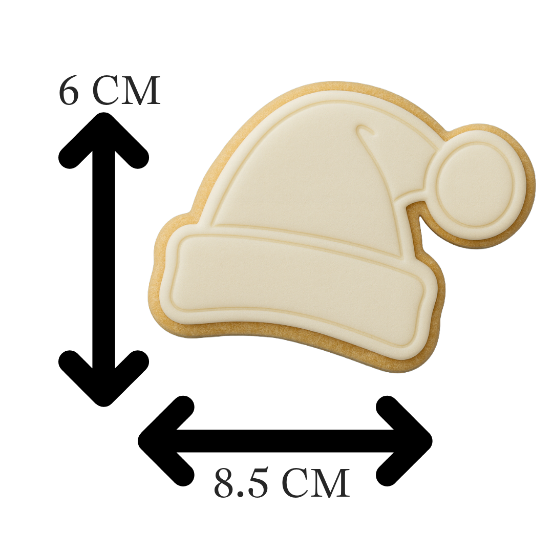 Santa Hat Cookie Cutter & Embosser β Christmas Cookie Design