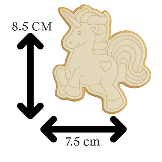 Unicorn Cookie Cutter & Embosser Stamp