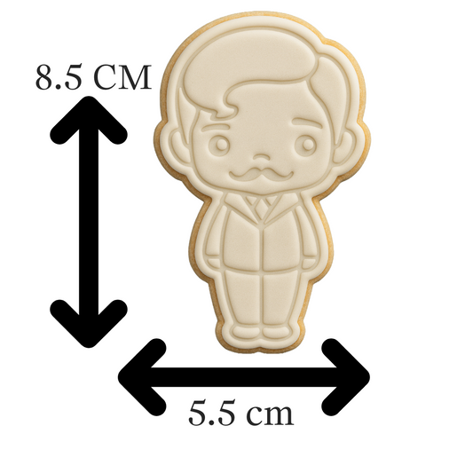 Gomez Addams Cookie Cutter & Embosser Stamp