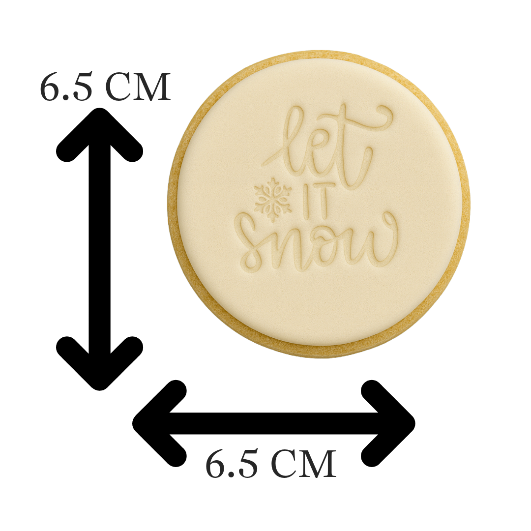 Let It Snow Cookie Cutter & Embosser – Winter Holiday Cookie Stamp