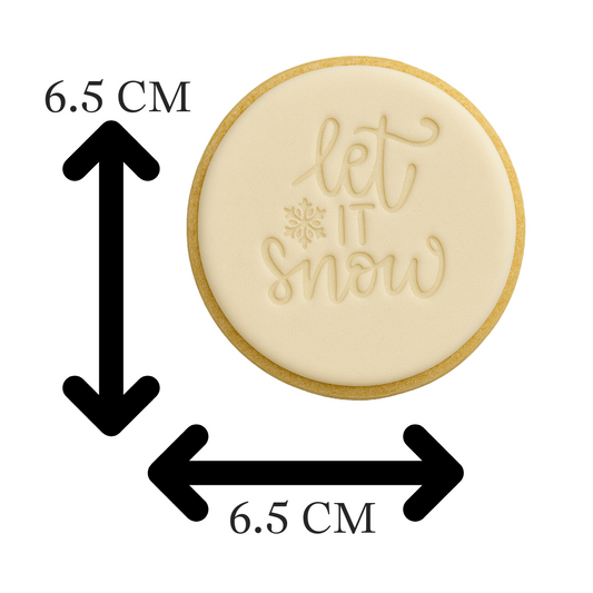 Let It Snow Cookie Cutter & Embosser – Winter Holiday Cookie Stamp