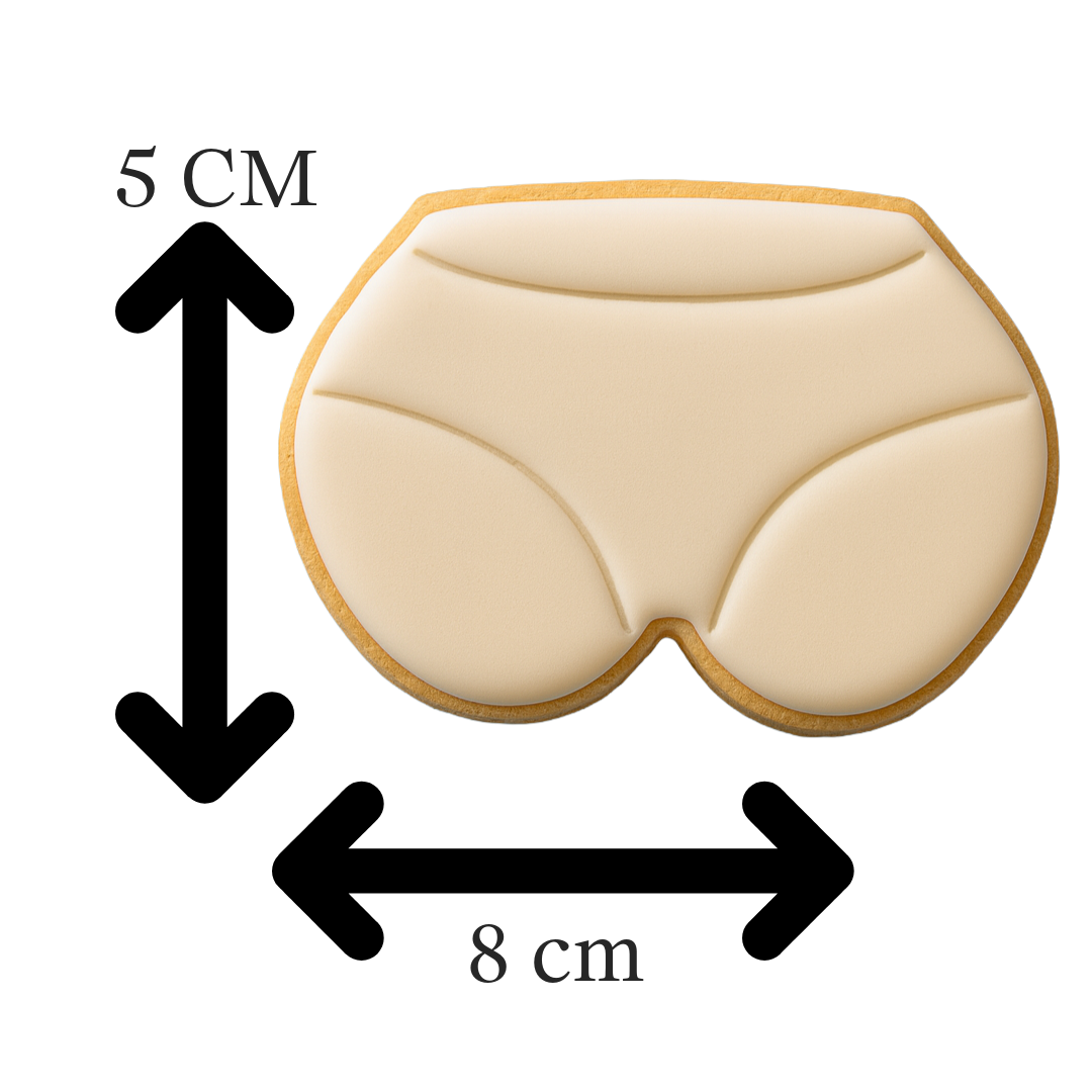 Bikini Bottoms Cookie Cutter & Embosser β Summer Swimwear Biscuit Stamp