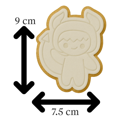 Little Devil Cookie Cutter & Embosser Halloween Biscuit Stamp