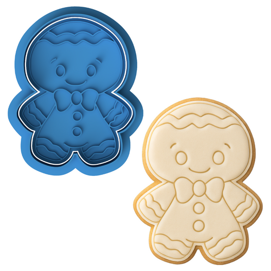 Gingerbread Man Cookie Cutter & Embosser – Classic Christmas Design