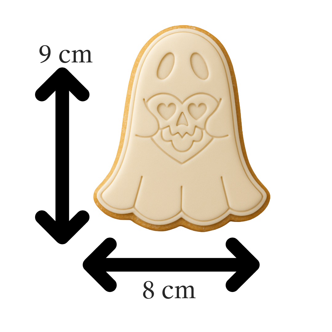 Ghost with Skull Cookie Cutter & Embosser Halloween Biscuit Stamp