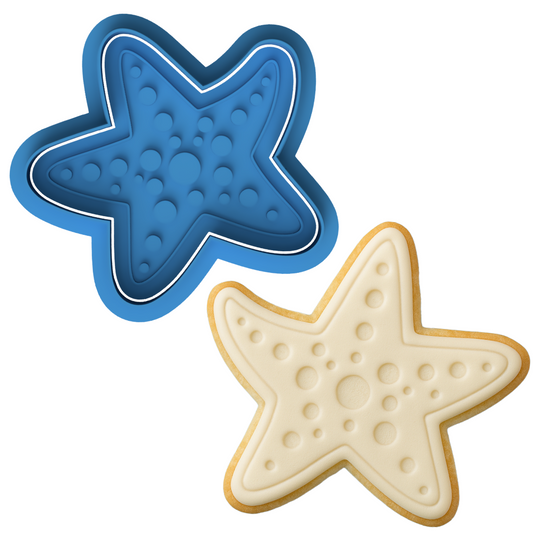 Starfish Cookie Cutter & Embosser – Ocean Beach Biscuit Stamp