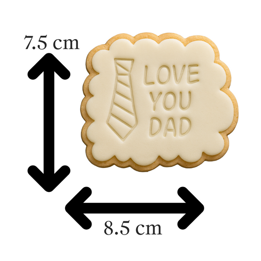 Love You Dad Cookie Cutter & Embosser Father’s Day Biscuit Stamp