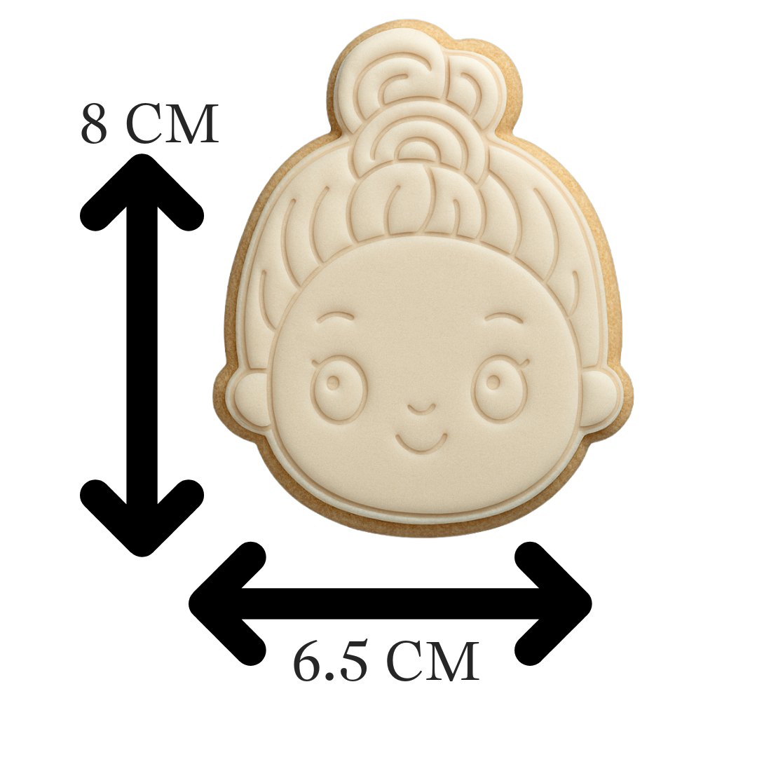 Demon Hunters Zoey Cookie Cutter & Embosser – Chibi Character Cookie Design