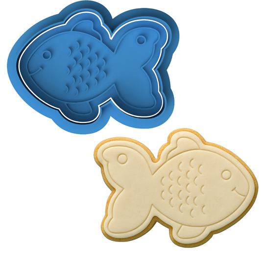 Cute Fish Cookie Cutter & Embosser – Under the Sea Cookie Design