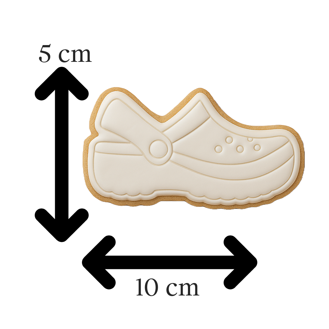Croc Shoe Cookie Cutter | Quirky Shoe Cookie Stamp | Funny Cookie Cutter for Father's Day, Birthdays, or Croc Fans