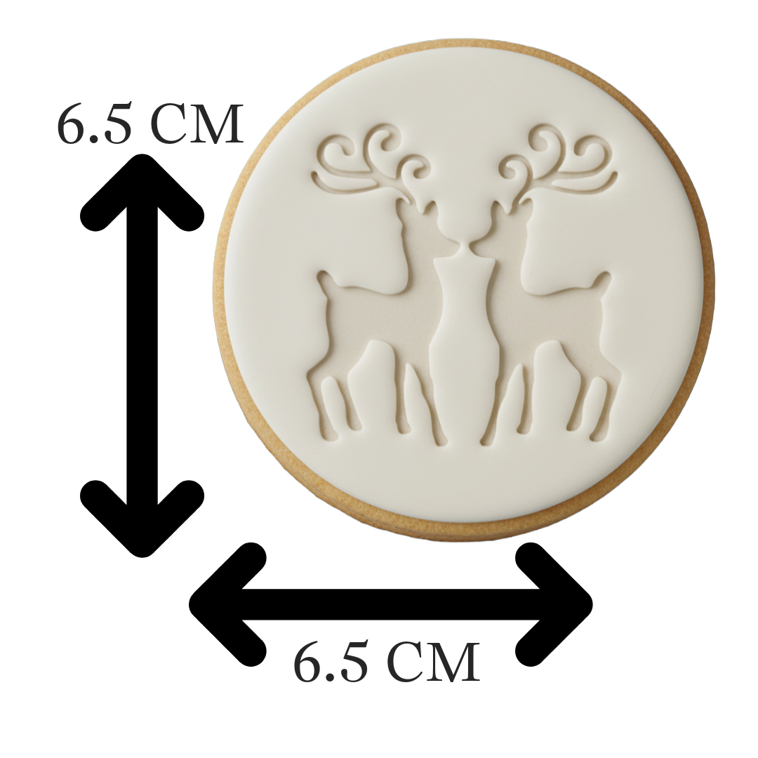 Reindeer Kiss Cookie Cutter & Embosser Christmas