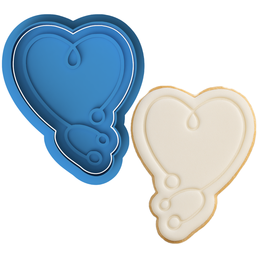 Heart Stethoscope Cookie Cutter | Nurse & Doctor Appreciation, Medical Theme
